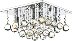 DAR LIGHTING ABA5250 ABACUS Kristály Mennyezeti Lámpa Csiszolt Króm G9 IP20