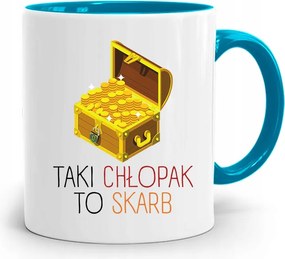 Kék Bögre Fiúnak Egy Ilyen Fiú Egy Kincs, fényképes nyomtatással