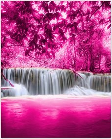 Poszterek 40x50 Rózsaszín vízesés