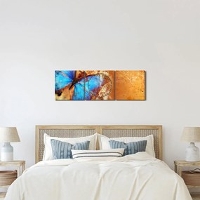 Kép - Kék pillangó (órával) (90x30 cm)