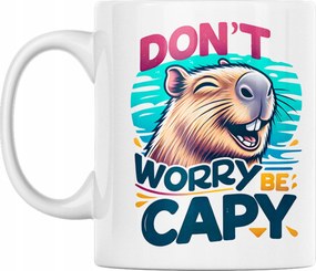 Kapibara Bögre dont worry be capy vicces Ajándék 330ml+CSOMAGOLÁS