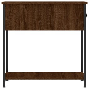 2 db barna tölgyszínű szerelt fa éjjeliszekrény 30x60x60 cm