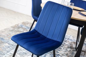 Étkezőgarnitúra 4 db. Sötétkék Bársony Ibis székkel. Bővíthető asztal HARRY 102-142 cm