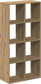 vidaXL kézműves tölgy színű fa elválasztó könyvespolc 69,5x29x137,5 cm