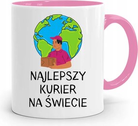 Rózsaszín Bögre Futárnak A Világ Legjobbja fényképes nyomtatással