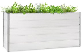 Nova Grow, kerti ágyás, 195 x 91 x 50 cm, WPC, fa megjelenés, fehér