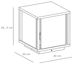 Lucide 27883/25/30 - Kültéri lámpa CLAIRE 1xE27/15W/230V 24,5 cm