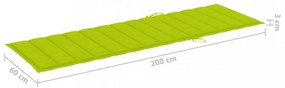 élénkzöld oxford szövet napozóágy párna 200 x 60 x 3 cm