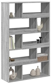 szürke sonoma színű szerelt fa könyvespolc 100 x 33 x 156,5 cm