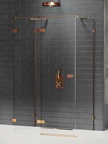 New Trendy Avexa Copper Brushed zuhanykabin 110x80 cm négyszögletes réz csiszolt/átlátszó üveg EXK-3694