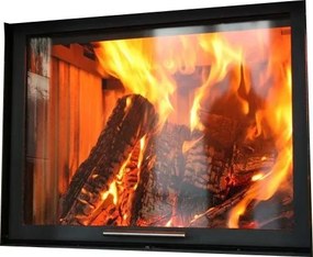 Hőálló Edzett Üveg Öntisztító Kandalló Kályha 59x38