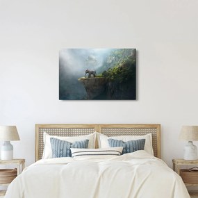 Kép - Az elefánt a Taj Mahal tetején (90x60 cm)