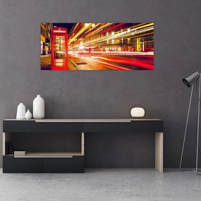 Piros londoni telefonfülke képe (120x50 cm)