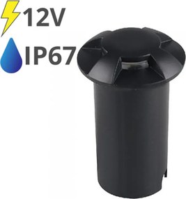V TAC VT1171 Kültéri Talajba Építhető Lámpa Fekete Led IP67