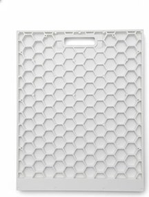 Zuhanytálca - kőhatású, strukturált pala - kompozit ásvány - Viva ES - matt fehér - 80 x 100 x 3 cm