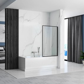 Rea LAGOS FIX - kádparaván, 1 lapos, 70 x 140 cm, fekete-átlátszó, REA-K7689
