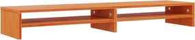 vidaXL viaszbarna tömör fenyőfa monitorállvány 100 x 24 x 13 cm