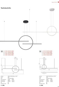 Redo 01-1735 - GIOTTO LED/46W/230V fekete állítható LED csillár kábellel