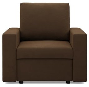 Zeus fotel, egyenes kartámasz, szövet anyag, hab töltet, barna