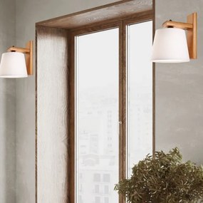 Fali lámpa 1xE27/60W/230V tölgy mintával