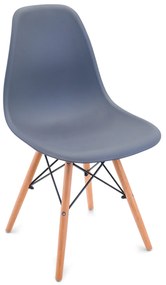 Skandináv stílusú étkezőszékek 4db sötétszürke Classic
