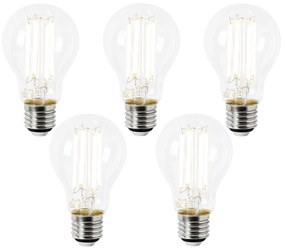 5 darabos E27 LED izzó A60 átlátszó 2,2W 470 lm 2700K készlet