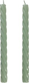 TWISTED gyertya szett 2 db , fényes menta