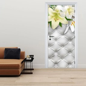 Fotótapéta ajtóra - Liliom virágok (95x205cm)
