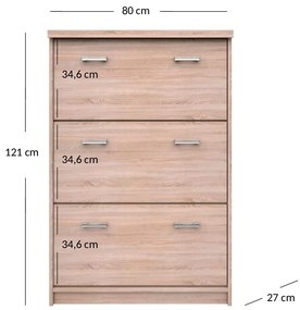 Cipőtároló Tianna (szonoma tölgy). 1053306