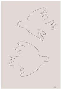Illusztráció Two Doves, Studio Collection, (26.7 x 40 cm)
