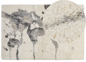 Fehér és szürke hosszú szálú szőnyeg 200 x 300 cm SEVAN Beliani
