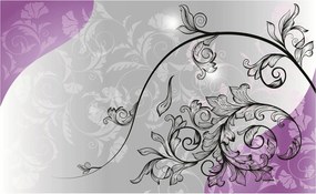 Flizelin fotótapéta Lila virágok Elegancia és nyugalom 254x184 +ragasztó