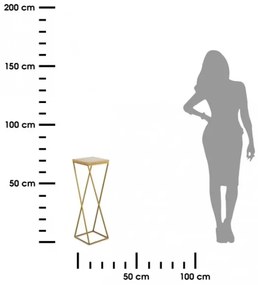 LOFT virágtartó állvány 70x24 cm aranybarna