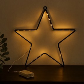 LED karácsonyi csillag STARQUE 40 cm, fekete