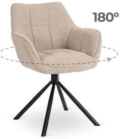 Forgó Étkezőszék Bézs Színben. PEONY