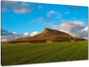Vászonkép 90x60 Hegy a mező mögött