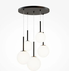 MAYTONI MOD321PL-05B BASIC FORM TöbbĂĄgĂș FĂŒggesztett LĂĄmpa FehĂ©r, Matt Fekete E14 IP20
