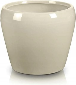 Virágcserép dekoratív 12,5 cm krémszínű