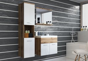 MONTREAL fürdőszoba összeállítás mosdóval, fehér/magasfényű fehér