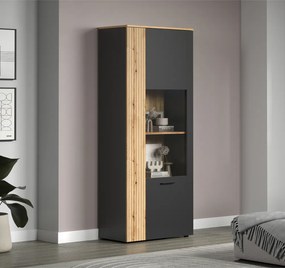 Vitrin, grafit/evoke tölgy, ESENA 1D1W