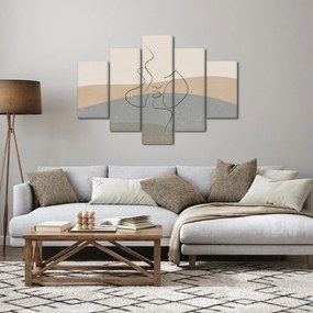 Kép - Line art csók (150x105 cm)
