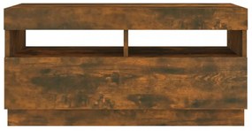 füstös tölgy színű TV-szekrény LED-világítással 80 x 35 x 40 cm