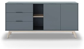 Szürkészöld komód 165x80x40 cm Pisco – Marckeric