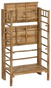Natúr színű bambusz polcos állvány 61x104x34 cm Manali – Ixia
