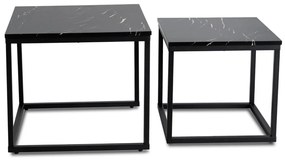 Dohányzóasztal fekete márvány szett JUNO