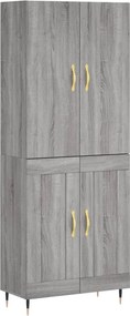 vidaXL szürke sonoma szerelt fa magasszekrény 69,5 x 34 x 180 cm