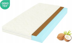 Hr Kókusz habszivacs matrac 80x160 Fehér Nagy rugalmasságú Antibakteriális