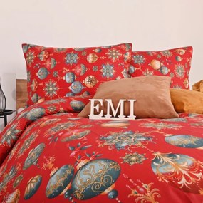 EMI Magic red karácsonyi pamut ágyneműhuzat