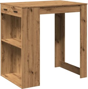 vidaXL kézműves tölgy színű szerelt fa bárasztal 102 x 70 x 103,5 cm