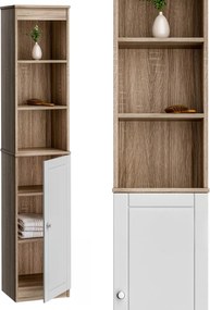 Deuba Fürdőszobai szekrény 170x34x26 cm - barna/fehér